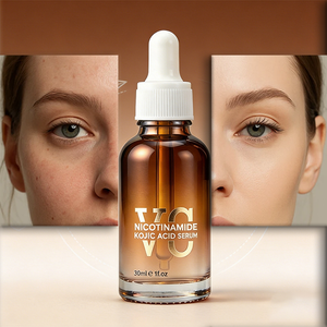 Sérum Visage Bio Éclaircissant Anti-Taches à la Vitamine C, Nicotinamide et <span class=keywords><strong>Acide</strong></span> Kojique, à l'<span class=keywords><strong>Acide</strong></span> <span class=keywords><strong>Hyaluronique</strong></span>, pour Usage Domestique (<span class=keywords><strong>Nez</strong></span>) - Product Image 1