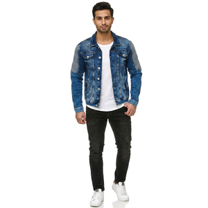 Finer Threads New Arrival Vintage <b>Denim</b> <b>Jacket</b> Hooded Windproof Stand Collar Multi-Color Front Logo ODM Customizable 100% Cotton - Product Image 1