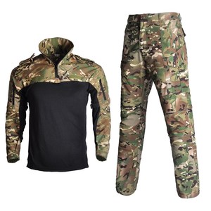 Tactical <strong>Camouflage</strong> Uniform Clothes Suit Combat Shirt + <strong>Cargo</strong> <strong>Pants</strong> With Knee Pads - Product Image 4
