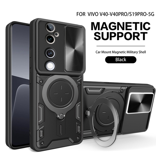 VIVO V60lite Transparent High Quality Magnetic Suction Animal Design Invisible Bracket Mobile Phone Case for V50 V40Pro V25