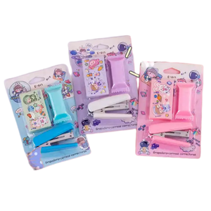 Nuevo Juego <span class=keywords><strong>de</strong></span> Mini Grapadoras con Resaltador, Grapadora para Estudiantes, Juego <span class=keywords><strong>de</strong></span> Papelería para Estudiantes, Útiles <span class=keywords><strong>Escolares</strong></span> - Product Image 1