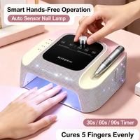 Lampe à ongles en gel 2-en-1 avec logo personnalisé, perceuse à ongles à 30 LED, base magnétique en acier inoxydable, marque privée, vente en gros