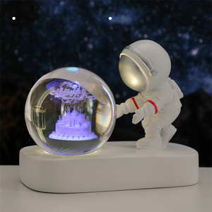 Lampe de table LED Chambre à coucher Chevet Bureau Décoration Cadeau Spaceman <span class=keywords><strong>Lune</strong></span> Veilleuse Pour Enfants Bébé - Product Image 1