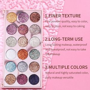 Paleta <span class=keywords><strong>de</strong></span> Sombras <span class=keywords><strong>de</strong></span> Ojos MISS ROSE, 18 Colores Brillantes e Impermeables, Maquillaje <span class=keywords><strong>de</strong></span> Ojos con Brillo para Discoteca y Escenario - Product Image 4