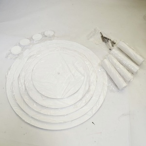 Trắng Acrylic 5-Tier cupcake đứng cho đám cưới <span class=keywords><strong>Rack</strong></span> hiển thị với bàn chân - Product Image 4