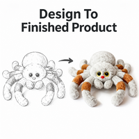 Peluche personnalisée Araignée sauteuse, Fabricant OEM ODM, Poupée en peluche pour enfants, Mascotte de marque, Commandes en gros, CE
