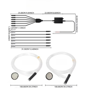 LED Fiber Optic Light Star Cable Bundle PMMA End Glow Fiber <b>Rope</b> 1.35 mm 100 cm Decorative <b>Lighting</b> for Xmas - Product Image 6