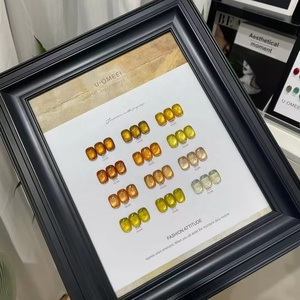 Uomeei 12-Màu Nho Tím Mèo Mắt Men Gel Thủy Tinh Bead Set Pháp Phong Cách LED Đèn Nguồn Cho Móng Tay Tự Làm Hoặc Cửa Hàng Sử Dụng - Product Image 6