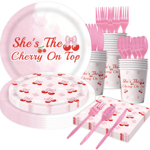 Bannière de fête personnalisée en papier rose pour anniversaire, Noël, Pâques, décorations de gâteaux, fournitures pour fêtes d'enfants - Product Image 6