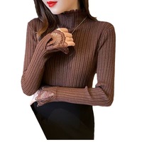 Vente directe en gros – Pulls élégants et décontractés pour femmes, coupe ajustée, manches classiques, en viscose/polyester, pour l'hiver