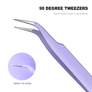 Pinzette per ciglia in acciaio inossidabile di alta qualità all'ingrosso pinzette per extension per ciglia a punta strumento di piegatura per ciglia personalizzato - Product Image 4