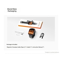 Montre connectée GTS13 avec écran couleur AMOLED, longue autonomie, suivi de la fréquence cardiaque, tracker d'activité intelligent, forme carrée
