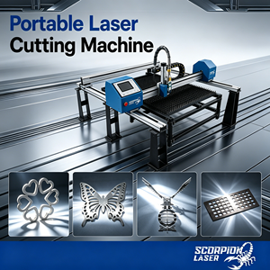Petite machine de découpe laser à fibre portable, haute sécurité, nouvelle génération, 1500W-6000W, 220V monophasé, pour tôles métalliques - Product Image 1