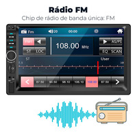 Autoradio 2 DIN 7010B MP5 avec lecteur Bluetooth, FM/USB/TF/SD, caméra de recul et fonction Mirror Link