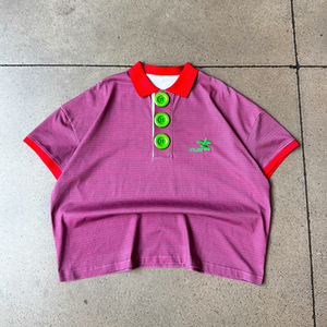เสื้อเชิ้ตแฟชั่นลำลองแบบมีปกติดกระดุมสำหรับผู้ชาย คุณภาพสูง ผ้าฝ้าย 100% เสื้อโปโลลายทาง แขนสั้น - Product Image 4
