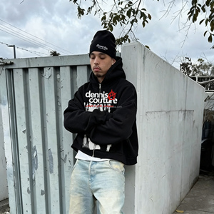 Sudadera con capucha de lujo de diseño personalizado con cremallera, negra, 500 g/m², de algodón, tipo jersey, de alto gramaje, con cremallera, para <span class=keywords><strong>hombre</strong></span>, de fabricante - Product Image 2