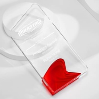 Plaque en cristal K9 gravée sablée avec logo personnalisé, colorée et optiquement transparente, pour récompenses, souvenirs et trophées d'événements d'entreprise, vente en gros