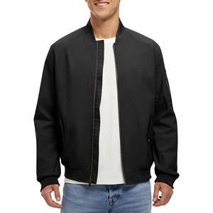 Chaqueta Varsity Casual de Lona para Hombre, Corte Ajustado, Resistente al Viento, con Cuello Alto y Cierre de Cremallera, para Primavera y Otoño, Tallas XS-XL - Product Image 2
