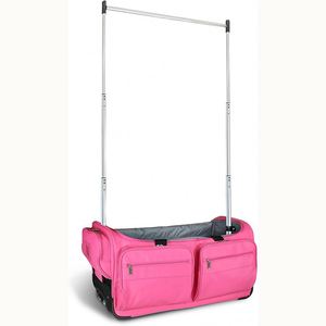 BSCI Top-rated <b>Wheeled</b> Collapsible Rolling Garment Rack for Dance Costumes, <b>Duffel</b> Bags, and Rolling Dance Bags with Rack - Product Image 1