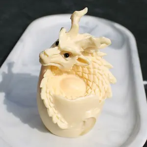 Großhandels preis Hochwertige natürliche Eiche Elfenbein Frucht nuss Chinese Dragon Carving