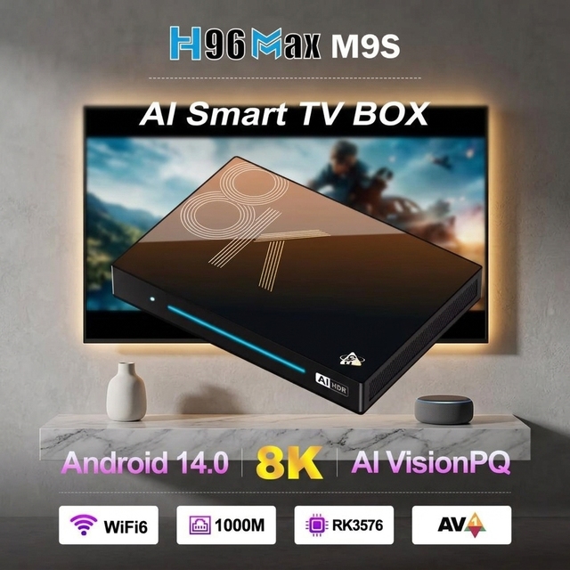 2026 8K HD Android Set-top Box H96MAX M9S Support Google Voice Strong WIFI Germany UK France Canada Us Hot Selling Free Shipping