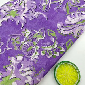 Tùy Chỉnh Màu Tím Hoa Thiết Kế In 55% Linen 45% Viscose Pha Trộn Vải Rắn Cho In Sử Dụng May Mắn-Cho Váy Áo Sơ Mi Quần - Product Image 2