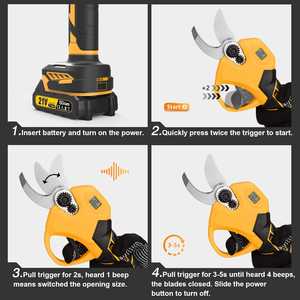 Sécateur électrique professionnel sans fil à batterie pour jardin, cisailles portatives SK5 pour branches épaisses d'arbres - Product Image 6