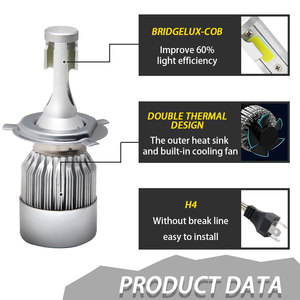 Lampadina LED per Fari Auto ad Alta Potenza Super Luminosa H8 H13 Hb3 Hb4 H4 H7 H11 9005 9006 9007 con Ventola 8000lm C6 H11 H4 H7 - Product Image 4