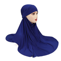 Pañuelo Árabe Nuevo de Color Liso con Doble Borde Redondo, Velo Protector Solar para Mujeres Musulmanas, Pañuelo para la Cabeza, Hiyab, Gorro Interior, Turbante