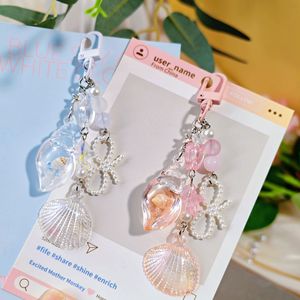Ciondolo Portachiavi a Forma di Conchiglia della Serie Oceanica, con Perla Simulata, da Appendere al Portafoglio o Zaino, Regali Kerring - Product Image 5