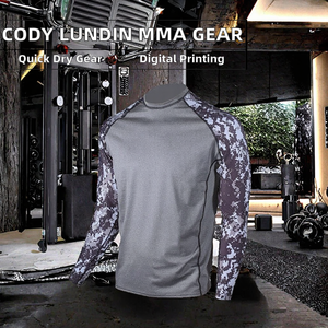 ชุดกีฬาผู้ชาย คิโมโน ยิวยิตสู เอ็มเอ็มเอ เสื้อยืด+กางเกง ชุดมวยไทย กางเกงขาสั้น บีเจเจ แรชการ์ด ชุดออกกำลังกาย ชุดมวย - Product Image 2