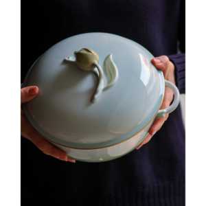 Juego de Tazas de Porcelana Limoges J.L Coquet Muscade Dec Boreal Modelo Elegante Trueens - Product Image 3