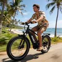 Sepeda Trek Listrik EB26 AS, Pengiriman Gratis, 26 Inci, Pedal Assist, Baterai Lithium 1000W, Digital 7 Speed, Impor dari Cina