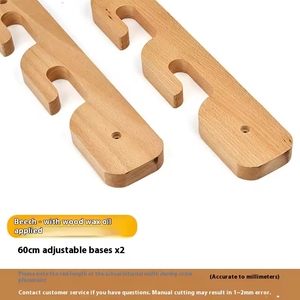 GQK Adjustable Solid <b>Wood</b> Wall-Mounted <b>Clothes</b> <b>Hanger</b> Supports up to 800mm Wardrobe Rods Children's Wardrobe Hardware - Product Image 6