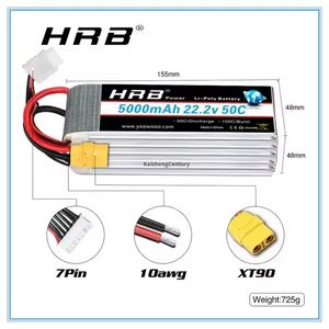 Batterie LiPo HRB 3300 mAh 2S-6S 22,2 V 100C XT60 à décharge élevée pour voiture RC, drone FPV – Vente chaude - Product Image 6