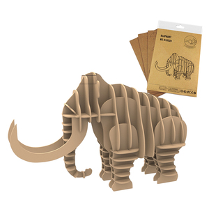 Modèle en carton <span class=keywords><strong>3D</strong></span> à assembler soi-même, <span class=keywords><strong>puzzle</strong></span> <span class=keywords><strong>3D</strong></span> Montessori, éléphant pour enfants - Product Image 1