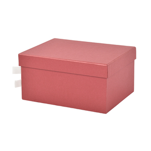 Boîte-cadeau à tiroir magnétique double couche avec logo personnel personnalisé rectangle rouge design moderne - Product Image 5