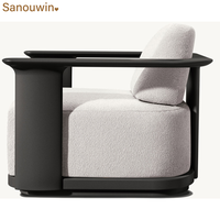 Chaise longue pivotante d'extérieur en aluminium avec coussins, mobilier moderne pour jardin, terrasse et bord de piscine