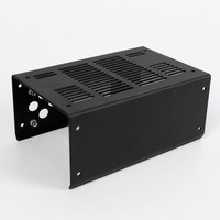 Boîtier d'amplificateur audio personnalisé en profilé d'aluminium extrudé, fabrication de tôlerie de précision en usine