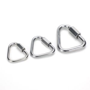 M3-M12 Stainless Steel Locking Carabiner Wire Rope Cable Connector Triangle Quick Link for Climbing