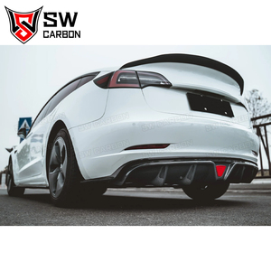 CM Style Carbon Fiber Body Kit for Tesla <strong>Model</strong> <strong>3</strong> Front Lip Side Skirt Rear <strong>Diffuser</strong> Spoiler Car Accessories - Product Image 5