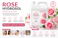 Hydrolat de Rose 100% Pur et Naturel, Eau Florale de Rose Distillée à la Vapeur, Vrac 5KG pour Tonique, Brume Faciale, Soins de la Peau, Aromathérapie, OEM ODM