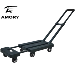 <span class=keywords><strong>200kg</strong></span> Zware Transportkar met Intrekbaar Platform, Magazijnkar, Bagagekar, Handkar, Opvouwbare Platformkar, PP10A/6 - Product Image 1