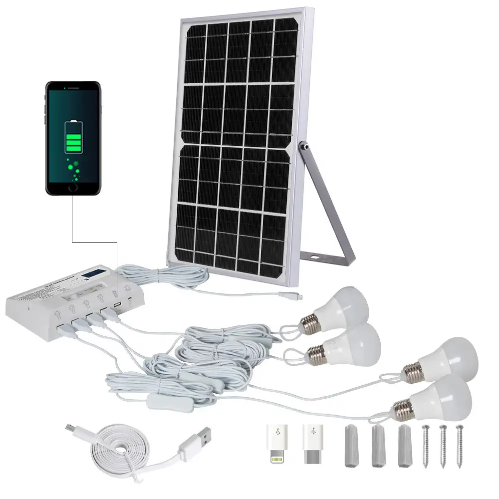 Зеленая энергия Смарт на открытом воздухе и внутренняя защита от атмосферных воздействий 4 лампы мини солнечная панель домашняя Солнечная энергия автоматическая система освещения