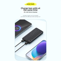 Batterie externe HSONE en alliage d'aluminium magnétique 12V, charge sans fil, ultra-mince, 20W, haute capacité, batterie Li-polymère, station d'alimentation