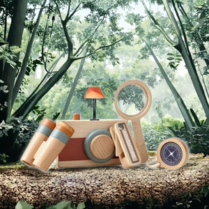 Kit de jeu d'aventure en bois Montessori pour les enfants de 2 à 4 ans - Jouets éducatifs d'extérieur pour les tout-petits, apprentissage précoce, ensemble de découverte de la <span class=keywords><strong>nature</strong></span> - Product Image 3