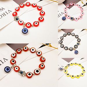 Turkish Blue Eye Palm Elastic <b>Bracelet</b> Evil Eye Minimalist Jewelry Gift Accessory Yiwu Origin Zinc Alloy Charm <b>Bracelet</b> - Product Image 1