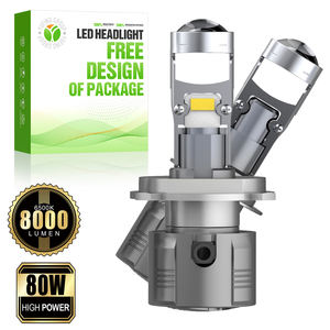 ไฟหน้า LED รุ่น Y7-1 ขนาดเล็ก สำหรับสกู๊ตเตอร์ จักรยานไฟฟ้า 80W 8000LM ขั้ว H4 HS1 โปรเจคเตอร์ ความสว่างสูง หลอดไฟ<span class=keywords><strong>มอเตอร์ไซค์</strong></span> - Product Image 1