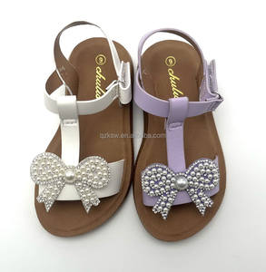 Meilleures ventes OEM – <span class=keywords><strong>Sandales</strong></span> plates pour filles, avec logo personnalisé, design nœud papillon, semelle en PVC injecté, antidérapantes et respirantes - Product Image 4