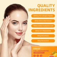 Collagène de beauté premium pour les cheveux, la peau, les ongles, les os et les articulations, boisson au collagène avec 6000 mg de peptides de collagène marin